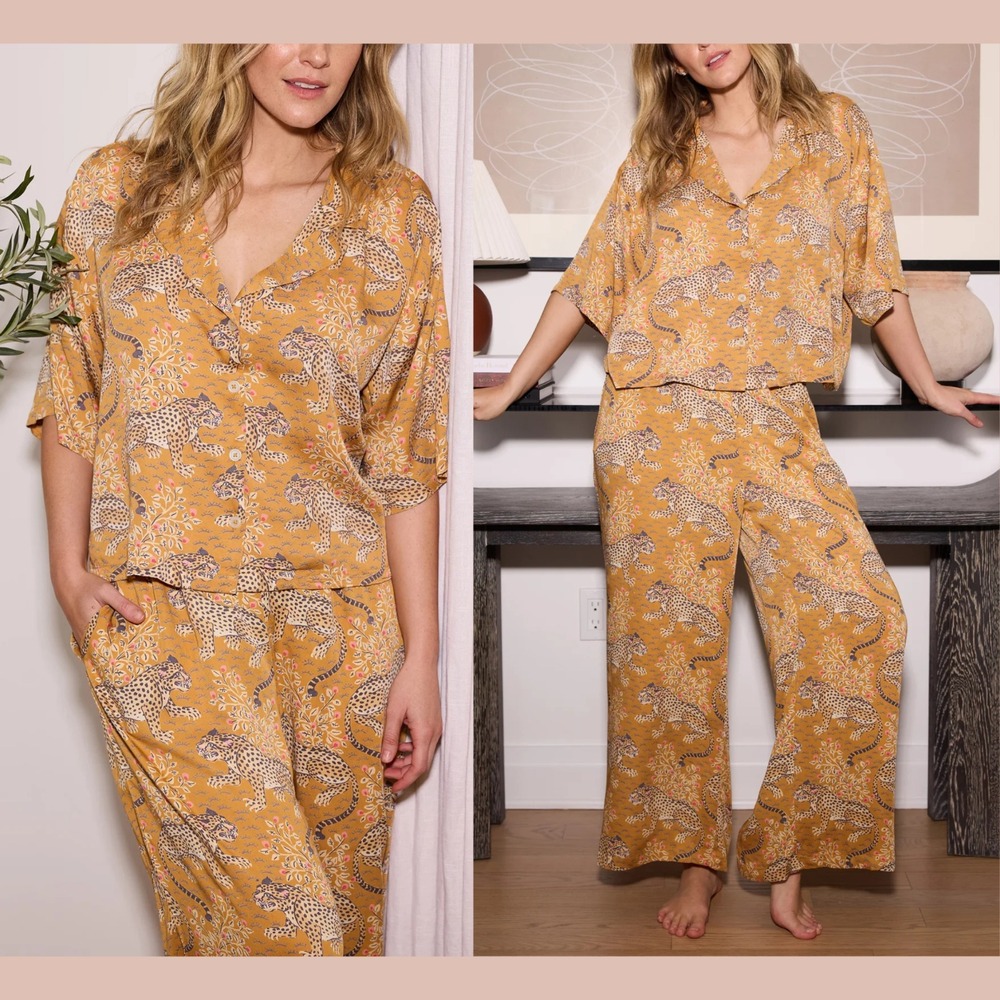 NWT $198 Printfresh [‎ Medium Tall ] Eco Satin Wildest Dreams Set Bagheera T2168
